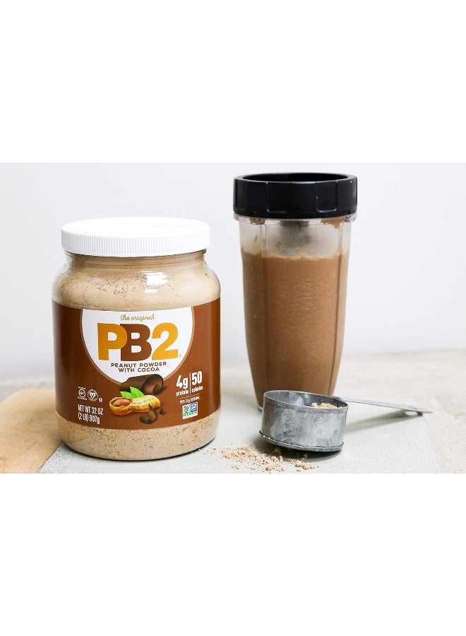 PB2 Powdered Chocolate Peanut Butter with Cocoa - 4g of Protein, 90% Less Fat, Certified Gluten Free, Only 50 Calories per Serving for Shakes, Smoothies, Low-Carb, Keto Diets - Image 4